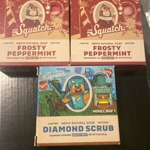 3 limited Dr Squatch bar of soap